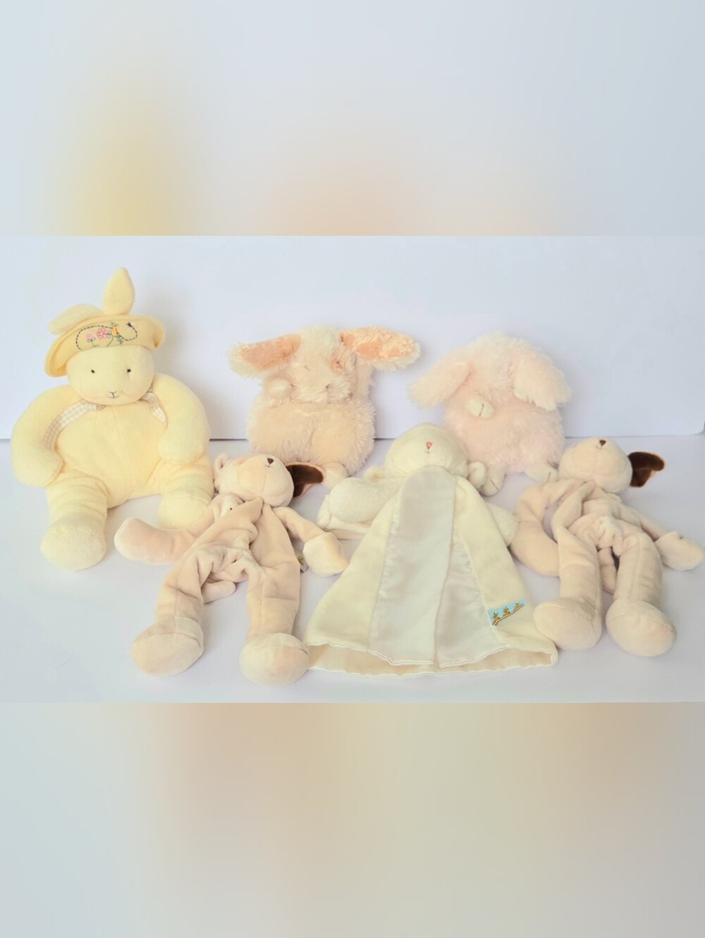 LOT OF SIX BUNNIES BY THE BAY PLUSH, RABBITS, PUPPIES, LOVEY